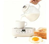 YIGECHENXIN Tetera Cocida y Hervida - Hervidor Programable 6 en 1, Vidrio Borosilicato, Mantener Caliente, Hervir Agua/Infusionar Té