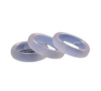 yigedan 3 anillos de ágata natural y jade blanco