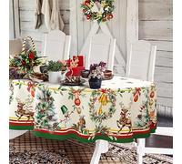 Yighty Mantel Ovalado de Navidad de 60 x 84 Pulgadas