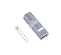 YIGZYCN 1 juego de carcasa de aleación de aluminio para conector de cable tipo C con luz LED integrada para hacerlo tú mismo