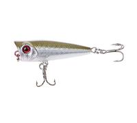 YIGZYCN 1 señuelo de pesca Popper de 50 mm, 4,5 g, señuelo de manivela, anzuelos de pesca para agua salada con línea