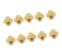 YIGZYCN 10 botones clásicos de aleación para camisa con detalles de grabados de la suerte para ropa, decoración del hogar, botones tradicionales de ropa