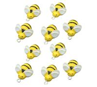 YIGZYCN 10 colgantes de abejas pequeñas para hacer joyas, manualidades, aretes, collares y pulseras