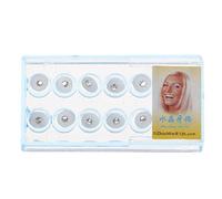Yigzycn 10 unidades de dientes de cristal dental, diámetro de 2 mm, joyería de moda, caja decorativa con decoración
