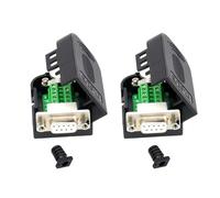 YIGZYCN 2 adaptadores de puerto DB9pin de 9 pines macho y hembra sin soldadura contactos industriales
