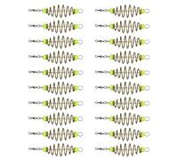 YIGZYCN 20 piezas de accesorios de aparejos de pesca, cebos de alimentación brillante, jaula de resorte, comedero de pesca de primavera