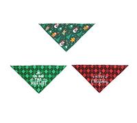 YIGZYCN 3 pañuelos de Navidad para mascotas, collares estampados para bufandas para perros y gatos de tamaño pequeño a grande