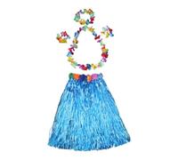 YIGZYCN 5 faldas hawaianas de hierba Hulas con disfraz de flores, decoraciones temáticas tropicales