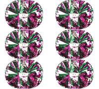 YIGZYCN 6 bolas de animadoras con asa, bola de flores chispeantes para práctica y bolas coloridas con asa