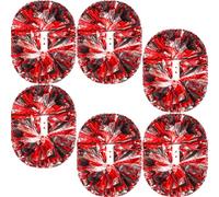 YIGZYCN 6 bolas de animadoras con asa, bola de flores chispeantes para práctica y bolas coloridas con asa