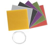 YIGZYCN 6 hojas de cera de vela natural de 20 x 20 cm, hojas de cera de vela coloridas para hacer perfumadas suministros de decoración del hogar