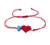 YIGZYCN Abalorio de corazón con hilo rojo ajustable para la buena suerte, espiritual, unisex, diseño de corazón trenzado, talla única, como se describe