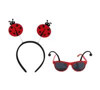 YIGZYCN Accesorios de disfraz de mariquita, disfraz de mariquita, gafas, diadema, varita de hadas para Halloween, cosplay