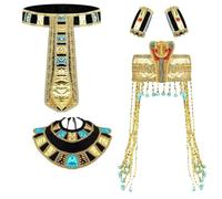 YIGZYCN Accesorios de disfraz egipcio, diademas egipcias, tocado de serpiente, cinturón egipcio, pulsera para mujeres y hombres, accesorios de disfraz egipcio de Halloween
