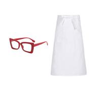 YIGZYCN Accesorios para disfraz de chefs, traje de chef con delantal, sombrero de chefs, gafas de sol, barba, pelucas, Halloween, cosplay, fiesta