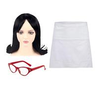 YIGZYCN Accesorios para disfraz de chefs, traje de chef con delantal, sombrero de chefs, gafas de sol, barba, pelucas, Halloween, cosplay, fiesta