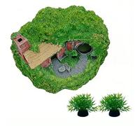 YIGZYCN Acuario paisaje artificial decoración de árbol de roca para tanques de cría de camarones y terrario, diseño de hábitat artificial, paisaje de cueva para peceras y decoración de hábitat de