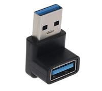 YIGZYCN Adaptador de conexión de extensión USB 3.0 A macho a hembra de 90 grados para computadora portátil u disco