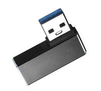 YIGZYCN Adaptador de expansión USB portátil USB 3.0 en ángulo recto macho a hembra, velocidades de transferencia de datos rápidas de hasta 5 Gbps, color negro