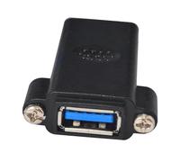 YIGZYCN Adaptador de extensión USB 3.0 hembra a hembra con extensor de agujero de montaje en panel, convertidores para conector USB de escritorio