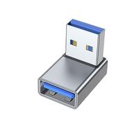 YIGZYCN Adaptador de extensión USB 3.0 macho a hembra de 90 grados en ángulo recto hacia arriba hacia abajo para laptop, PC, cargadores USB, convertidor de extensión