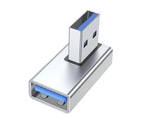 YIGZYCN Adaptador de extensión USB 3.0 macho a hembra de 90 grados en ángulo recto hacia arriba hacia abajo para laptop, PC, cargadores USB, convertidor de extensión