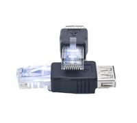 YIGZYCN Adaptador USB a Ethernet USB A hembra a RJ45 macho, adaptador de red Ethernet para módems y routers de banda ancha, 2 piezas
