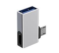 YIGZYCN Adaptador USB para teléfonos móviles, teclado, ratones, ángulo de 90 grados, con puerto de fuente de alimentación, adecuado para mejorar la funcionalidad, conexión USB Stick