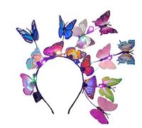 YIGZYCN Aro de pelo de mariposa brillante decorativo para el cabello, suministros para la escuela, fiesta familiar, accesorios de fotografía