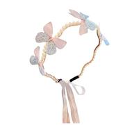 YIGZYCN Aro de pelo para niña, diseño de mariposa, perlas, coronas para la cabeza de cumpleaños de reina, accesorios para fotos, elegante disfraz