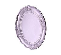 YIGZYCN Bandeja decorativa ovalada de resina con base antideslizante segura para exposición, plato esencial elegante para joyas