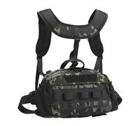 YIGZYCN Bolsa de almacenamiento para equipo de pesca a prueba de salpicaduras, mochila para pesca, senderismo, mochila de doble hombro, impermeable, bolsa cruzada de cintura