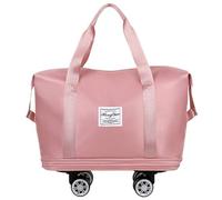 YIGZYCN Bolsa plegable para equipaje, expandible, con rueda, tela para ruedas, separación en seco y húmedo, gran capacidad, bolsa de fin de semana, bolsa de viaje expandible