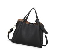 YIGZYCN Bolso bandolera de piel sintética de lujo para mujeres y niñas, bolso de hombro de moda, Black