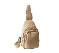 YIGZYCN Bolso de hombro de pana a la moda para mujer, bolso de pecho casual, bolso cruzado de gran capacidad, Khaki
