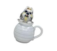 YIGZYCN Bonita estatua de perro, pieza de arte colorida para decoración del hogar y regalos para amantes de las mascotas, escultura de perro
