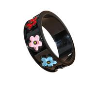 YIGZYCN Bonita resina de aceite floral para mujer, diseño delicado y resistente, adecuado para eventos casuales y formales, delicados caramelos de brazo de flores