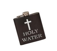 YIGZYCN Botella de agua bendita de acero inoxidable con diseño cruzado para oración al aire libre y práctica de fe, botella de vino para práctica de fe
