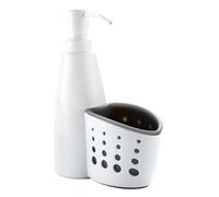 YIGZYCN Botellas dispensadoras de jabón, botellas recargables para champú, lociones, cremas, bombas de prensa, compartimento de esponja, botella dispensadora de champú multifuncional