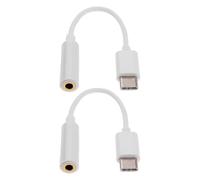 YIGZYCN Cable adaptador de auriculares tipo C a 3,5 mm, 2 unidades, entrada USB C, salida de 3,5 puertos, convertidor de auriculares, línea de cable adaptador de auriculares de 2.75 pulgadas