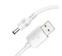 YIGZYCN Cable de alimentación USB a CC de 5,5 x 2,1 mm, 1 m, carga estable irrompible para ventilador, caja de sonido, lámpara de mesa, linterna de juguete