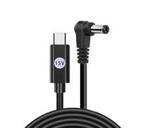 YIGZYCN Cable de carga USB C a DC5521 con chip inteligente para fuente de alimentación segura y estable, 5 V, 9 V, 12 V, 15 V, 20 V, adaptador de corriente seguro opcional