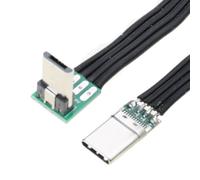 YIGZYCN Cable de datos plano flexible recto hacia arriba y hacia abajo y en ángulo izquierdo y derecho de 90 grados microUSB a USB C adaptadores USB C a microUSB