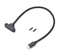YIGZYCN Cable de extensión USB 2.0 USB C macho a hembra con agujero de tornillo de montaje en panel, cable de transferencia de datos de 30 cm, cable de montaje en panel de 480 Mbps