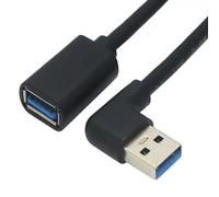 YIGZYCN Cable de extensión USB 3.0 de 90 grados en forma de L macho a hembra, cable USB para espacios reducidos y dispositivos montados en la pared, adaptador USB macho a hembra