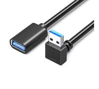 YIGZYCN Cable de extensión USB 3.0 de 90 grados en forma de L macho a hembra, cable USB para espacios reducidos y dispositivos montados en la pared, adaptador USB macho a hembra