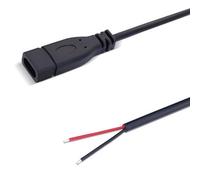 YIGZYCN Cable de extensión USB hembra tipo C a cable desnudo de 2 pines, conectores de extremo abierto, 0,25 m, 1 m, 2 m de extensión
