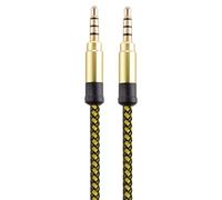 YIGZYCN Cable de sonido estéreo de 3,5 mm a 3,5 mm macho de 3,5 mm macho a 3,5 mm macho de nailon trenzado para guitarra, laptop, teatro