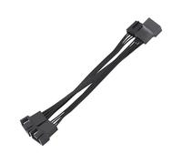 YIGZYCN Cable divisor de extensión de alimentación para ventilador de computadora de 4 pines, soporta 3 unidades de 3 pines/4 pines para gestión térmica multidispositivo, cable de extensión de carcasa