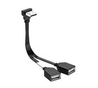 YIGZYCN Cable divisor USB 2.0 macho a doble hembra, ahorro de espacio de 90 grados para una carga eficiente y transferencia de datos USB y cable de carga